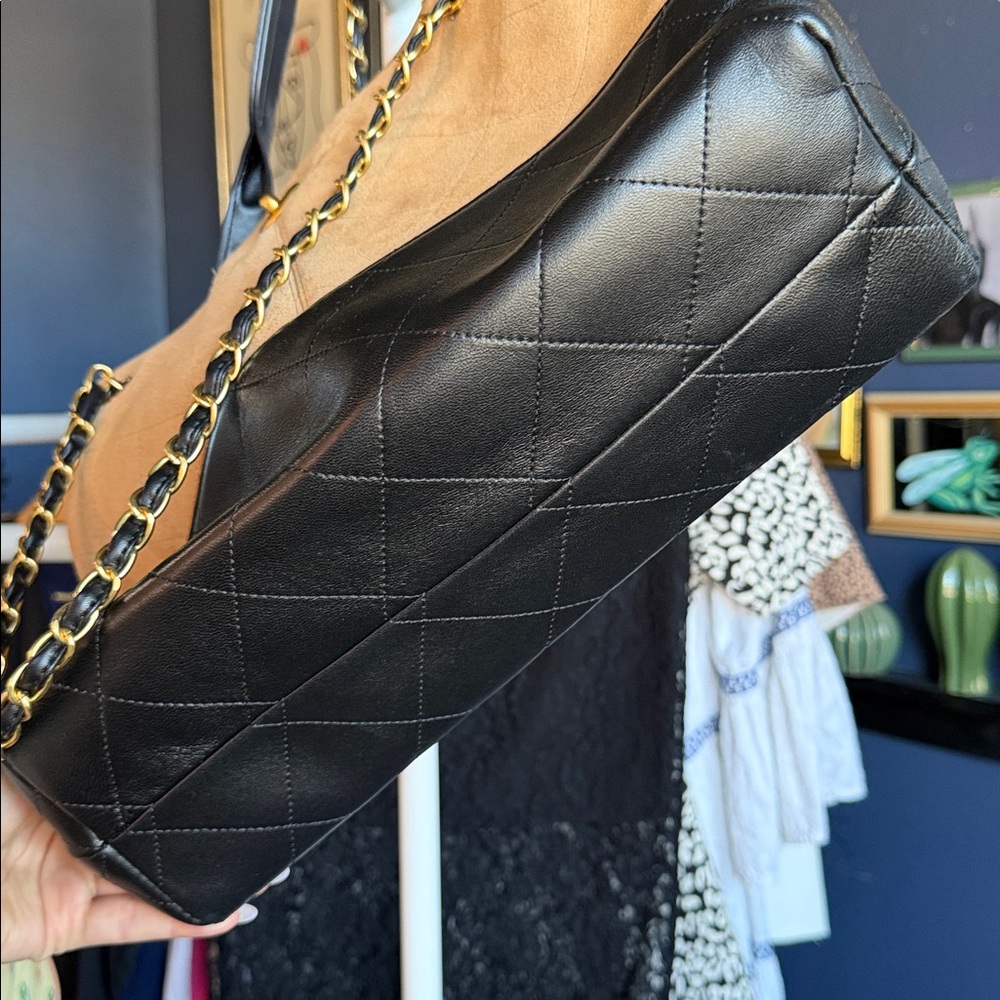 Designer Inspired Tan and Black Women's Bag - Picture 5 of 6